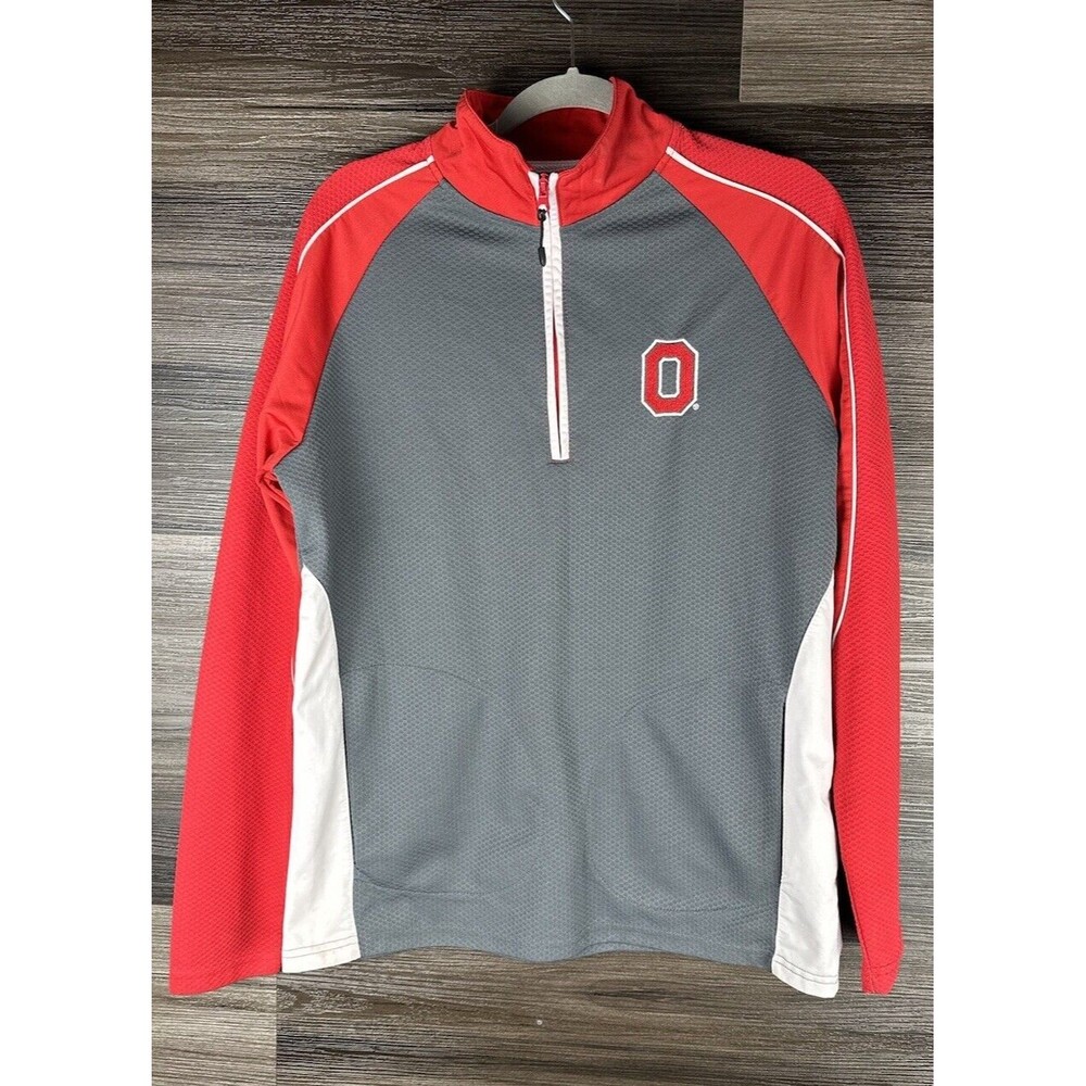 VINTAGE Ohio State Buckeyes Sweatshirt Mens Medium Red Sport Loose